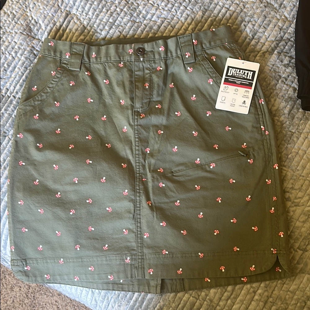 Duluth Trading Co Green Mini Skirt Casual
